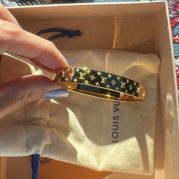 Authentic Louis Vuitton Nanogram Cuff LV Bracelet - Picture 14 of 15
